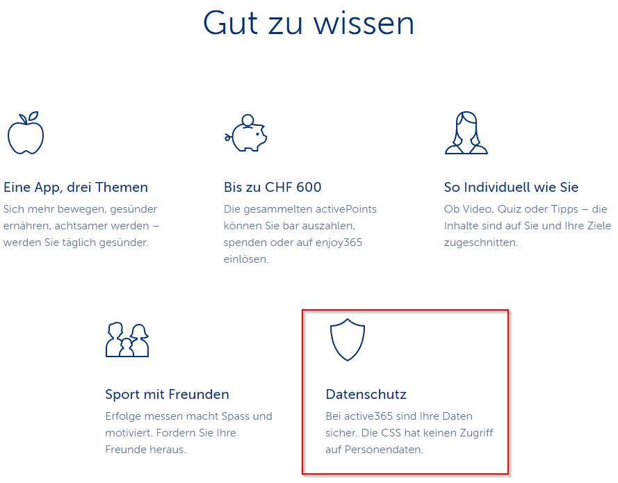 Datenschutzhinweis von CSS